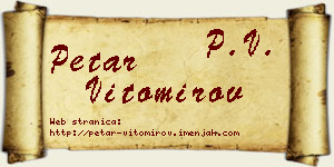 Petar Vitomirov vizit kartica